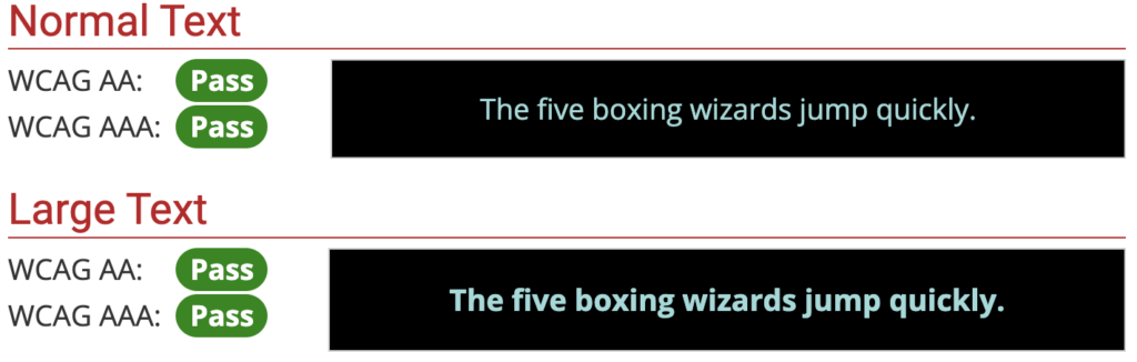 black background bay text