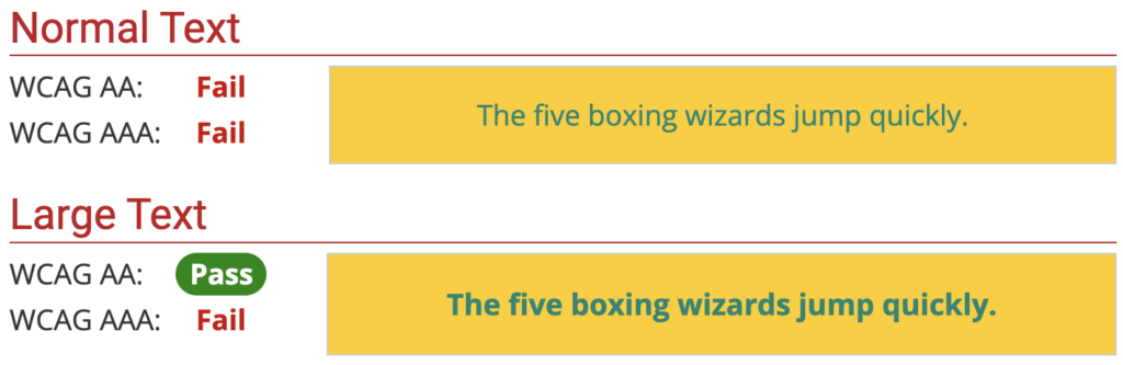 yellow background green text