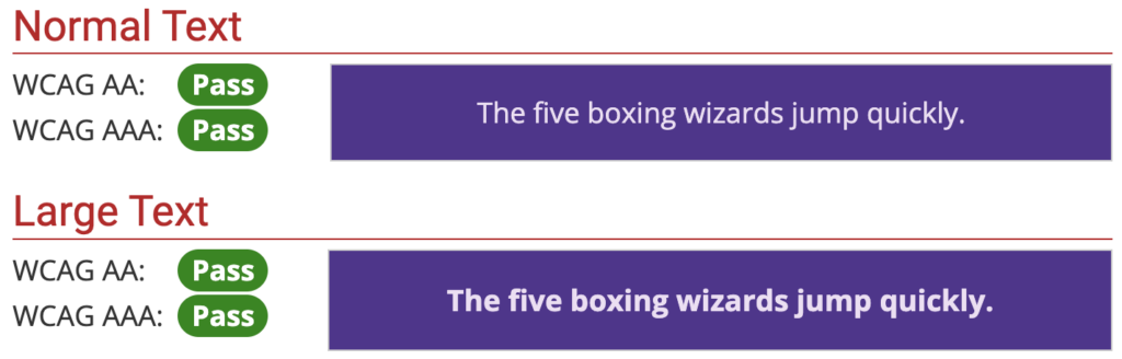 Purple background semiviolet text