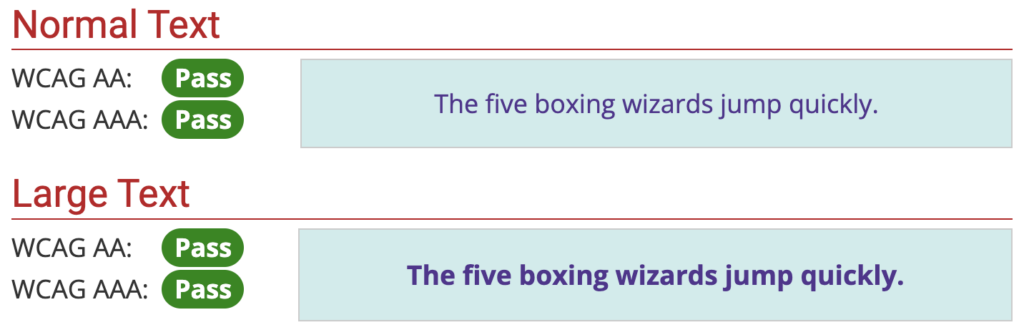 pale blue background, purple text