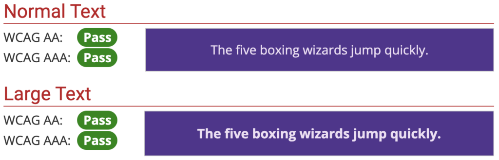 semiviolet text, purple background