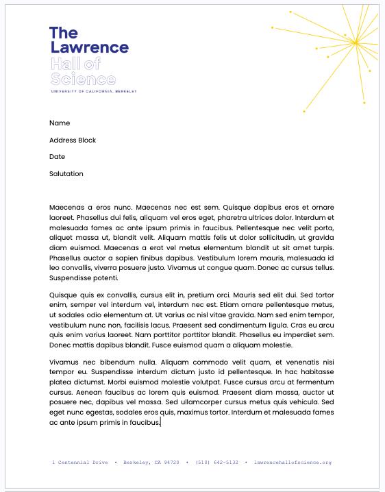 The Lawrence Letterhead Template