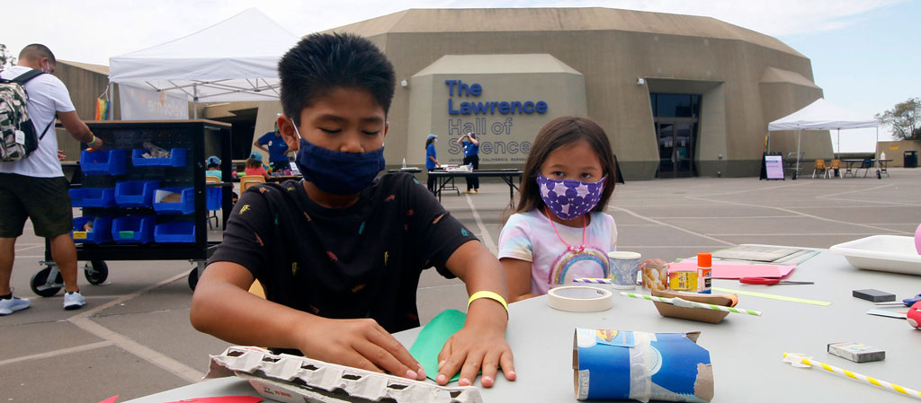 Children participating in outside The Lawrence activities.
