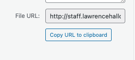 Copy URL of file block 